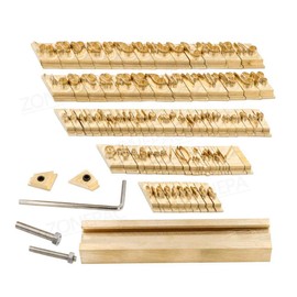 ZONEPACK Copper Brass Stamping Flexible Letters Numbers Alphabets Symbols Characters Molds CNC Engraving Molds for Hot Foil Stamping Machine (83pcs Cursive)