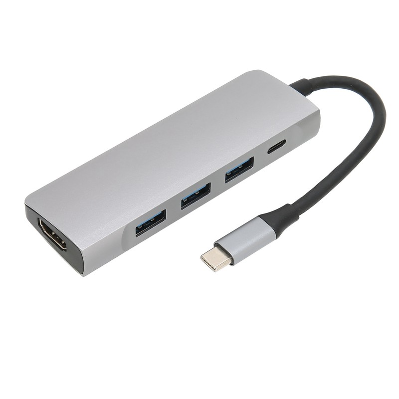 USB C Splitter Silver 5Gbps Speed Heat Dissipation Function Smart