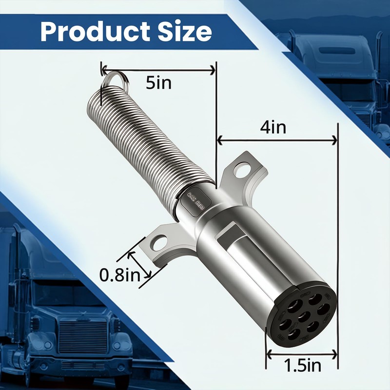 High Soar 7 Way Trailer Plug Tester 2 Pcs, 7