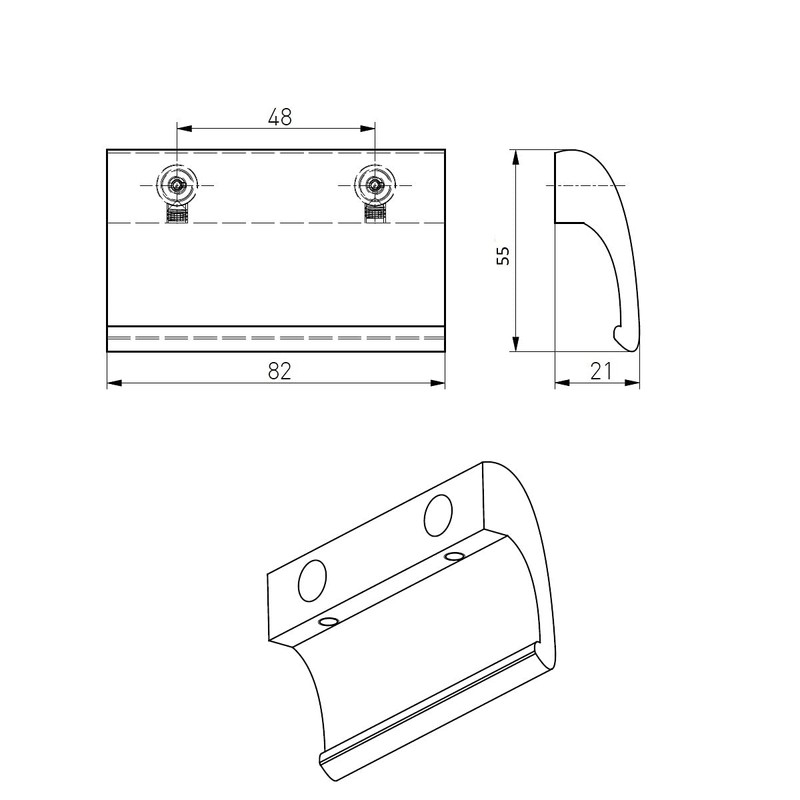 MS Fittings Balcony access Pull handle Patio door handle Deluxe