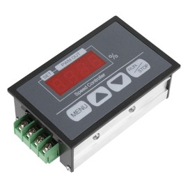Respicefinem DC Motor Controller Digital Display Percentage Tachometer 6-60V Adjustable Slow Start Stop for Brush Motors for Automation Projects