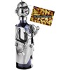 BRUBAKER Weinflaschenhalter Tennisspieler Metall Skulptur mit Geschenkkarte
