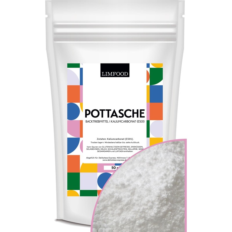 Limfood Potash Bag for Baking Potassium Carbonate E501 50 g