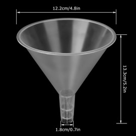 CYEAH 20PCS Plastic Funnels, 4.7 Inch Wide Mouth Clear Plastic Funnels Oil Funnels Liquid Transfer Funnel for Liquid, Spices, Powder, Lotion, Oils
