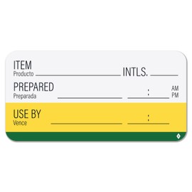 500pcs Shelf Life Labels for Food Rotation | Food Prep Use by Labels with Removable Adhesive, 500 1" x 2" Labels per Roll