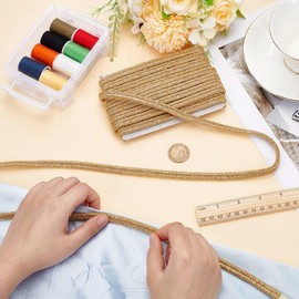 MAYJOYDIY 5m Gold Gimp Braid Trim Metallic Edge Trim 10mm Polyester Decorative Woven Braid Trim Handcraft Lace Ribbon for Gift Jewelry Making Costume DIY Crafts Decoration