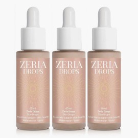 Unbranded 3X Zeria Drops Sunless Tanning Drops Natural Boost Melanin Enhancing Skin Tone - 3PCS