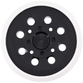 Sanding Plate 125 mm with Hook and Loop 8 Holes Compatible with Bosch PEX 300 AE and PEX 400 AE Eccentric Sanding Machine from Poweka (White)
