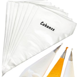 Bolsas de tubería desechables: 10 pulgadas, 100 bolsas de pastelería para glaseado real, glaseado, decoración de pasteles, gruesas, antiráfagos, antideslizantes con diseño de superficie texturizada,