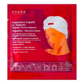 GYADA COSMETICS, Haarmaske aus Stoff zum Schutz und zur Farbauffrischung, mit Glanzwirkung, mit Wärmekappe, auf Basis von Kamille, Macadamia-Öl und Panthenol, 60 ml