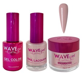 WAVEGEL Soak-Off Gel, Nail Lacquer & Acrylic/Dip Powder Matching Set - Princess Collection - #31 Smoky Topaz