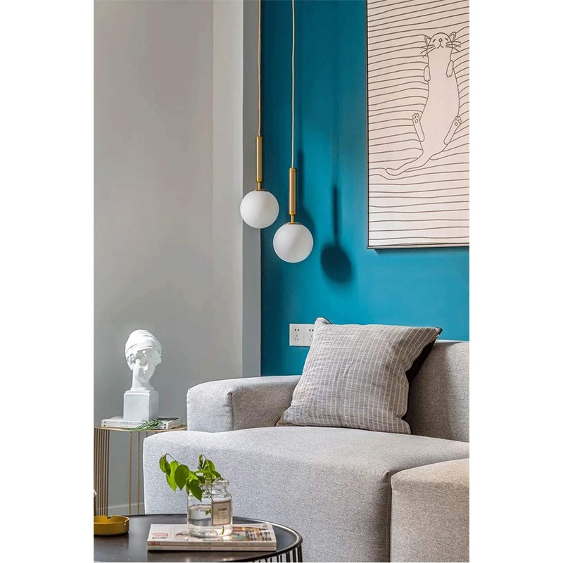 KCO Lighting Globe Pendant Light 1-Light Modern Hanging Lights Glass