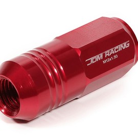 Auto Dynasty M12 x 1.5 Closed End Aluminum Alloy Wheel Lug Nuts + 1 X Deep Drive Extension, Red, 20-Piece