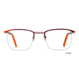 ProEyes Attitude 2, Progressive Multifocus Reading Glasses, Anti Blue Light Resin Lens, Zero Magnification on Top Lens (Orange, up+0.00,down+2.00)