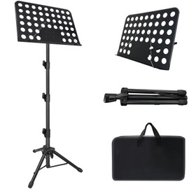 70in Sheet Music Stand, Heightened Music Stand, Adjustable Music Sheet Stand Portable Folding with Carry Bag for Guitar, Ukulele, Violin Players(Higher Version, 1 pack)