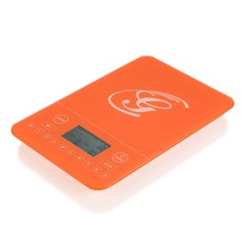 Genius Calorie Scales Kitchen Scales Electronic Scales Digital Scales Analysis Scales in Orange with Touch Display – for Simple, Healthy and Conscious Nutrition