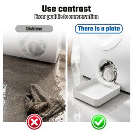 Washing Machine Drain Tray, 4 Piece Set With 2 Guide Plates, 1 Nut