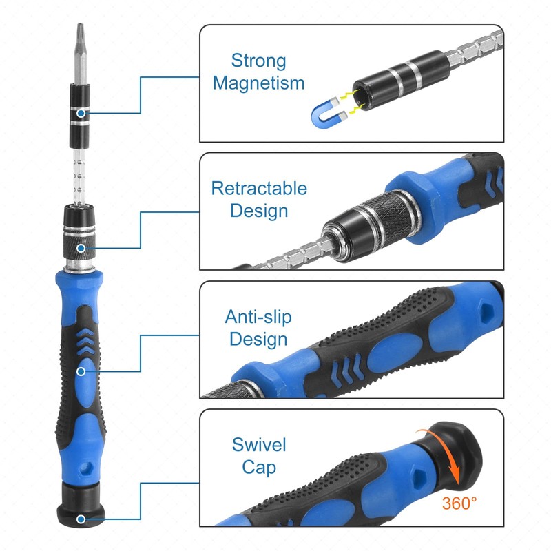 sourcing map 123 in 1 Magnetic Precision Screwdriver Set Electronics
