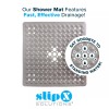 SlipX Solutions Tan Non-Slip Shower Mat with Drain Holes: SlipX