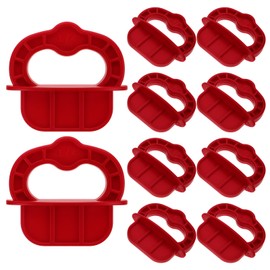 Angoily 12PCS Deck Board Jig Spacers, Decking Board Spacer Rings, Decking Tool Spacer Ring for Hardwood, Thermal Wood, Pressure Treated Lumber, Composite (Red)