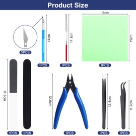 Habwea Gundam Modeler Model Kit Modeler Basic Tools for Car Aeroplane Gundam Model Kit Gunpla Tool Hobby Tool Set 9 Pieces