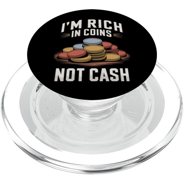 Coin Collector, Numismatist Numismatics and Coin Collecting PopSockets PopGrip for