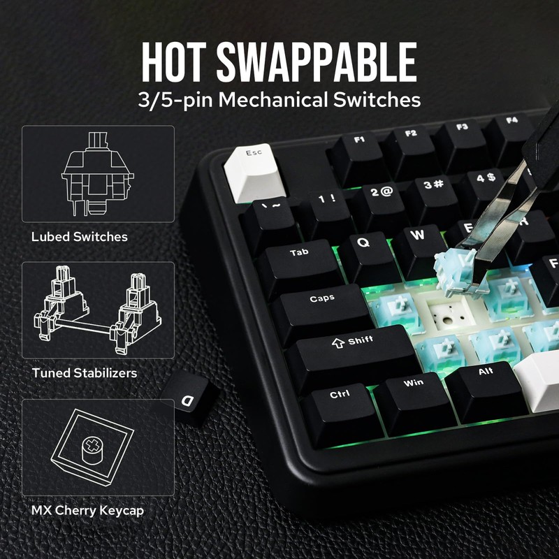 EPOMAKER TH99 Tri-Mode Wireless Mechanical Keyboard with 8000mAh Battery, Hot