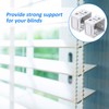 Jetec 8 Pieces 1 Inch Blind Brackets White Profile Box