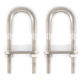 304 Stainless Steel U Bolt Set Marine Boat Deck Hardware M8x100 2PCS