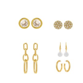 2025 Hot Selling 86 York Brand Simple and Fashion Brass Ear Stud Light Luxury Diamond and Pearl Earring for WomenColor: ELEANORG