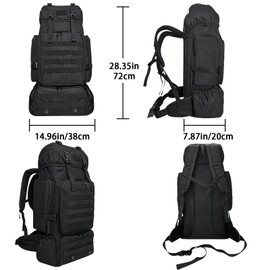 Wesoke 80L Hiking Rucksack Trekking Camping Backpack with Shoe Pocket & Waterproof Rain Cover for Men Women, Extra Large Travelling Luggage Bag Travel Daypack for Outdoor Cycling Climbing Touring