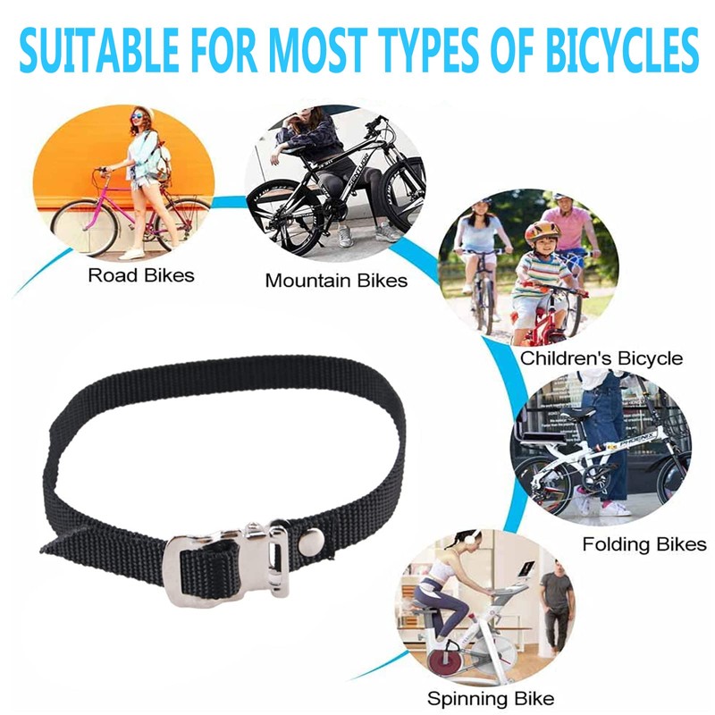 Pack of 6 bicycle pedal straps, bicycle lashing straps, bicycle