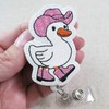 Cowboy Goose Badge Reel, Silly Goose Badge ID Holder, Western
