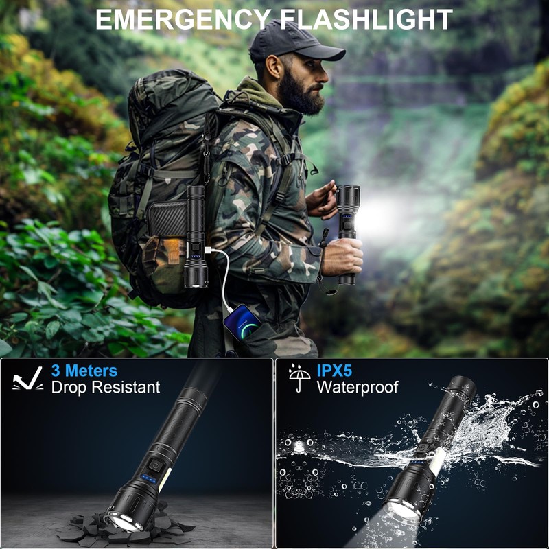 Banral Rechargeable Magnetic Flashlights High Lumens, Super Bright LED Powerful