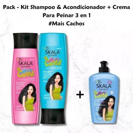 Skala Mais Cachos Kit Shampoo Y Acondicionador + Mascarilla