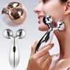 3D Face Lifting Body Massage Roller Facial Massager Gua Sha Silver 4ea