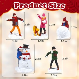 GW Box 5 Pcs Christmas Village People Figurines
