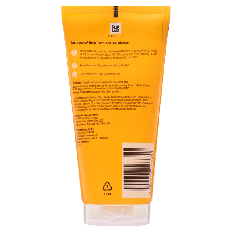 Neutrogena Deep Clean Facial Gel Cleanser 150 g