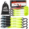 XSTRAP STANDARD Ratchet Tie Down Straps - 4 Pk -