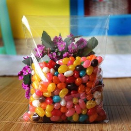 CuteBox 1.4Mil 100pcs 3" x 5" Clear Flat Re-Sealable Food Grade Cellophane OPP Bags for Candies, Cookies, Baked Goods, Packaging and Retail, Merchandise, Storage, Organization…