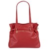 Samantha Look Women's Genuine Leather Handbag | | 021323, red