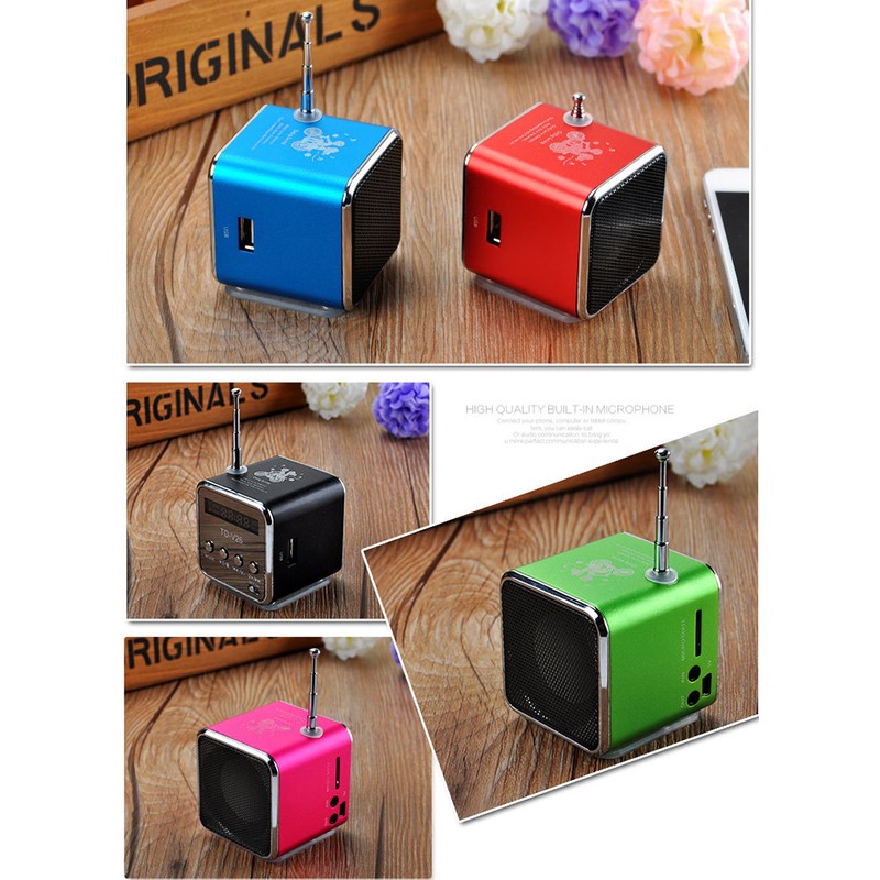 Portable TD V26 Digital Radio Speaker Mini FM Radio Receiver