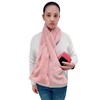 Women's Winter Pull-Through Faux Fur Scarf with Hidden Zipper Pocket