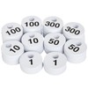 2 Sets of Round Numbered Tags 1-300, Double-Sided Plastic Coat