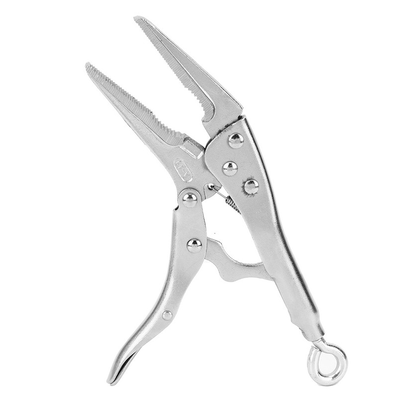 Long Needle Locking Pliers Galvanized Stainless Steel Tooth shaped Jaw