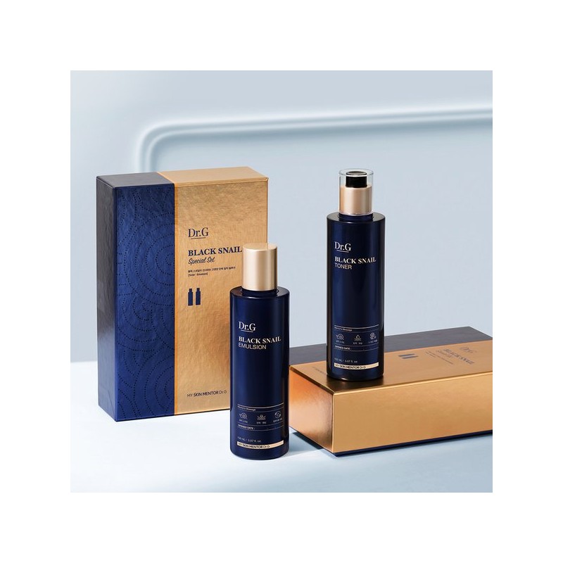 Dr.G 닥터지 블랙스네일 베이직 2종 세트 (토너150mL, 에멀전150mL) [증정]레드블레미쉬 쿨