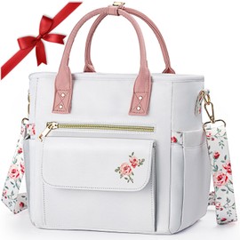 GLORIEROO Deluxe Insulated Lunch Box Bag Women - Leakproof Waterproof Cooler with Multi Pockets Removable Strap for Work Picnic - Teacher Mothers Day Christmas Birthday Gifts