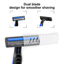 Shaving Razor Set, Disposable Individually Wrapped Manual Twin Blade Razors in Bulk Smooth Shaving Razors with Mini Shaving Cream Toiletries for Hotel Charity Camping Travel Homeless 1oz (Pack of 30)