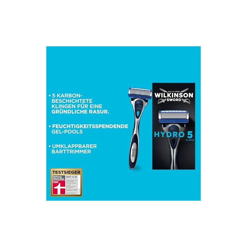 Wilkinson Sword - Hydro 5 Razors for Men, 12 Replacement