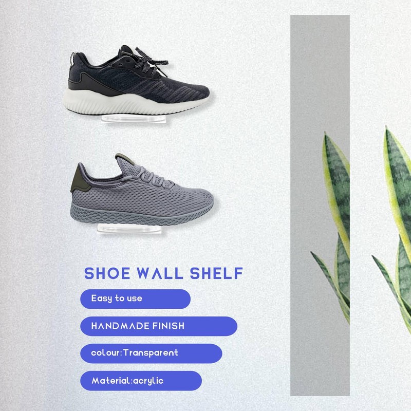 Littlecatch Floating Shoe Display Shelves for Wall Mount Set of